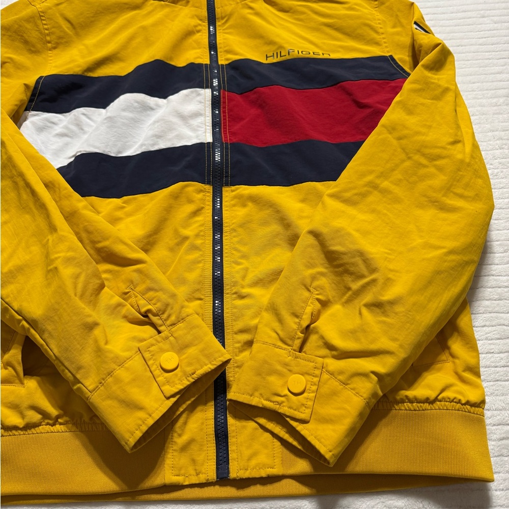 Tommy Hilfiger Yellow Windbreaker with Tricolor Stripe - Picture 5 of 10
